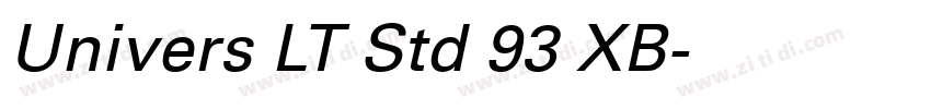 Univers LT Std 93 XB字体转换
